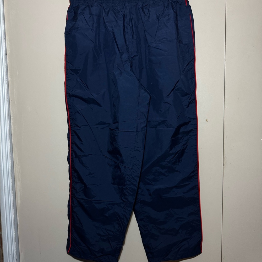 Nike Men's Blue Joggers with Red Trim